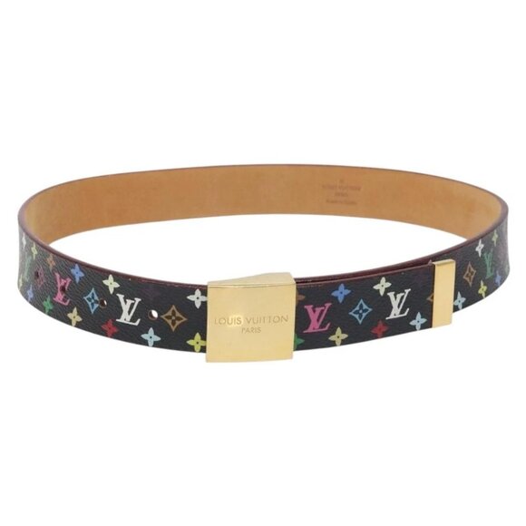 LOUIS VUITTON Monogram Multicolor Ceinture Care Belt Black LV - Picture 3 of 15